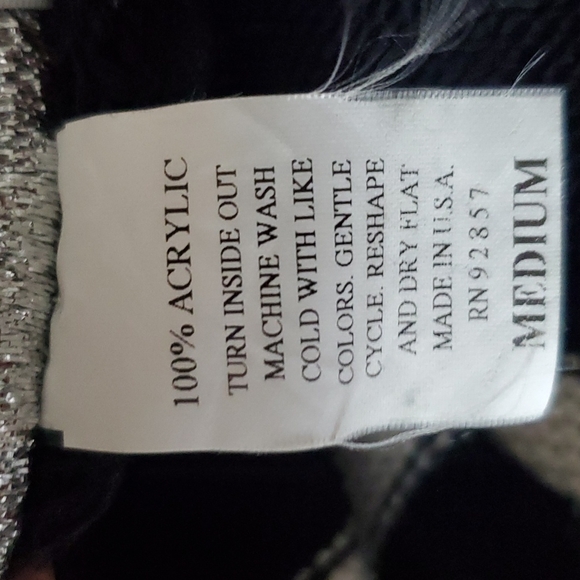 Sweet & Sinful Women's Stripe Black White Assymmetrical Blazer Sweater Like Med. - Picture 11 of 11